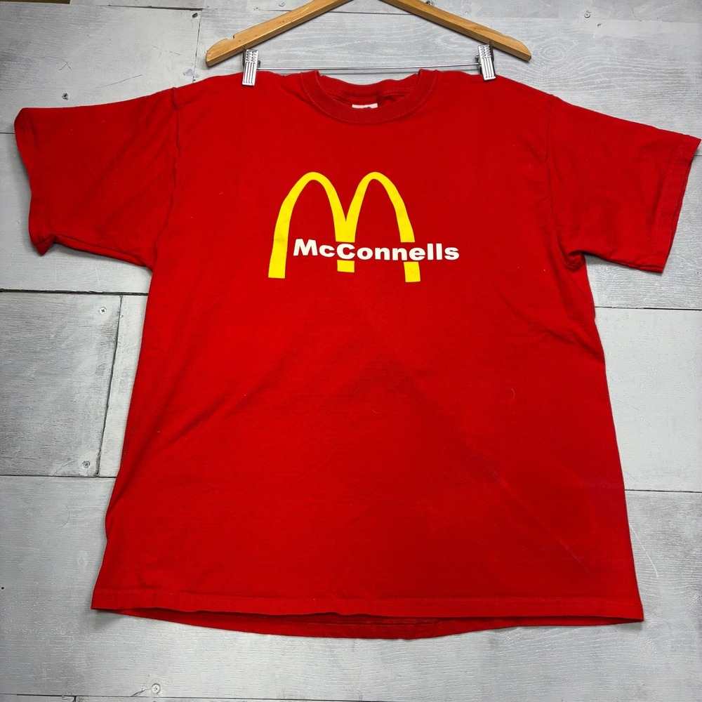 McConnells Fruit of the Loom Shirt Mens XL Red SC Parody Graphic Tee